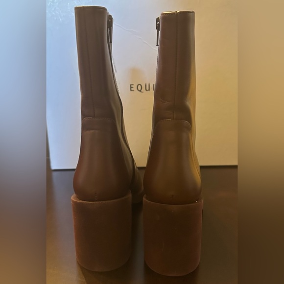 NWOB Free People EQUITARE Theo Leather Boots 38 US 7 Bordeaux Burgundy Pointed - Picture 6 of 11